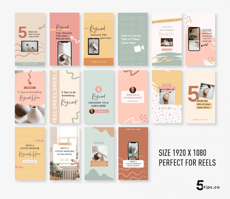 Instagram Templates Reels & IGTV Covers - Canva Templates for Reels ...